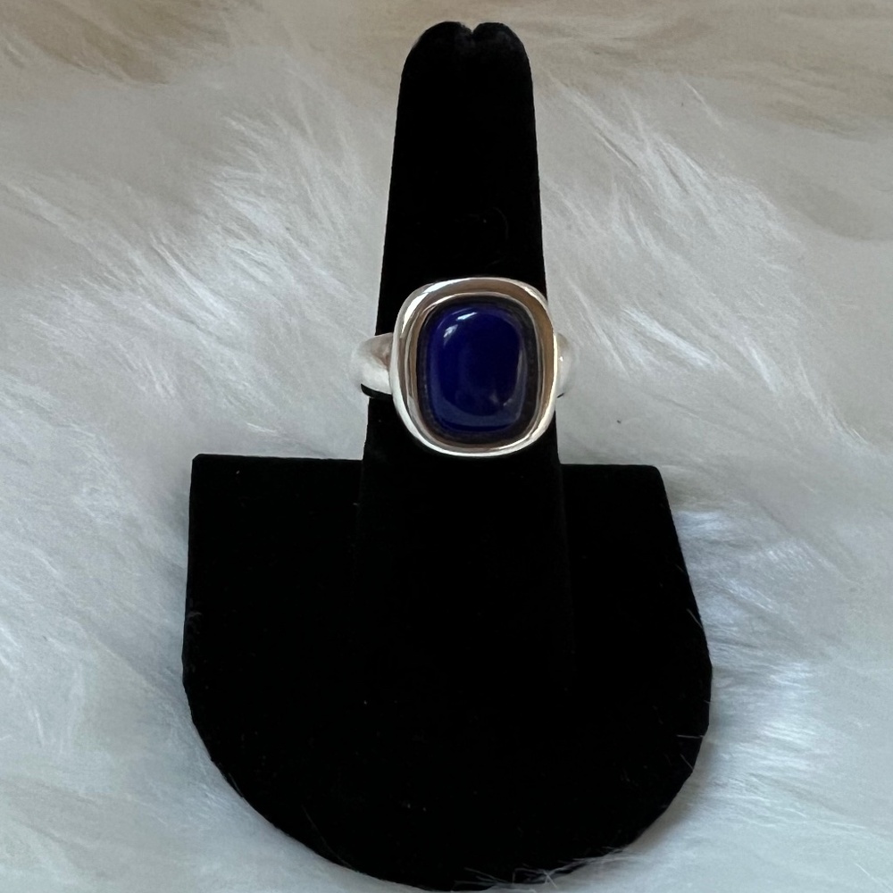 Sterling Silver Blue Lapis Ring - Size 7